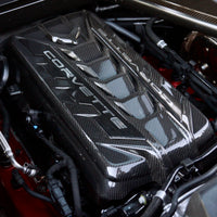 Corvette C8 Engine Cover - Real Molded Carbon Fiber